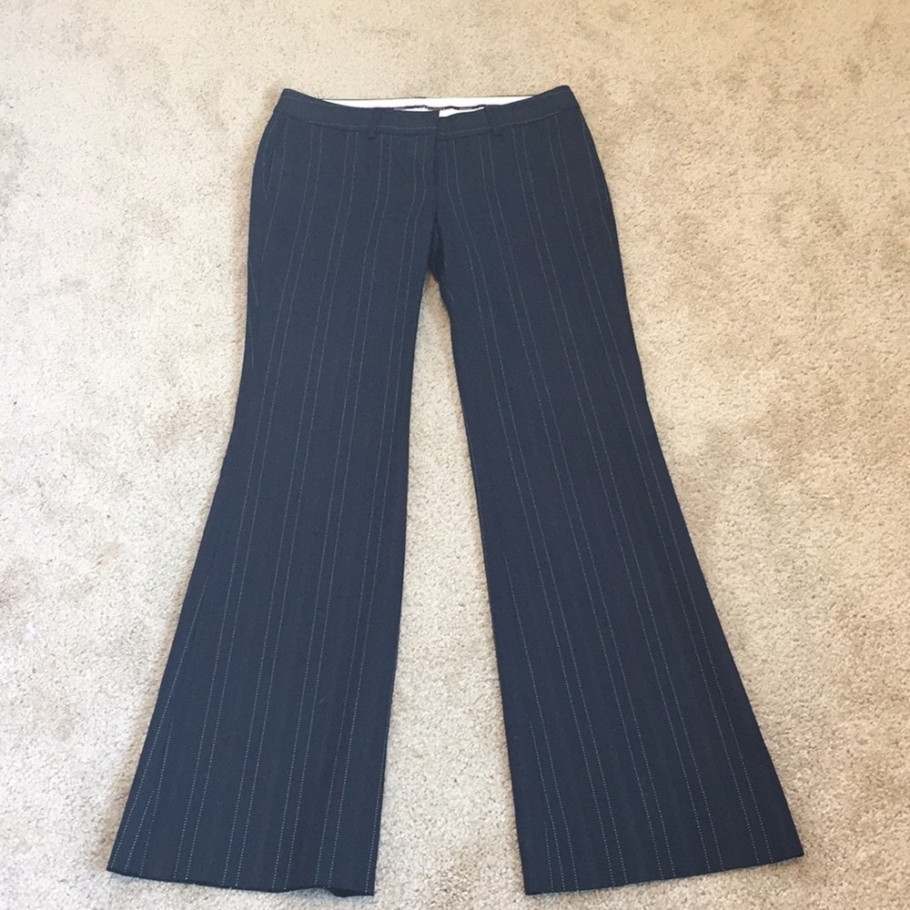 The Limited Black Pinstripe Flared Trousers